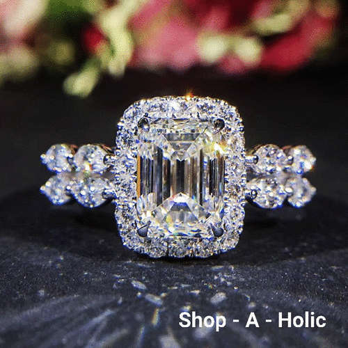 *** Exquisite Princess Square Cut Ring * Size 7 (N) ***
