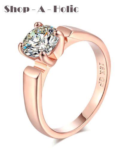 * NEW ARRIVAL!! 1.30 CARAT SIM DIAMOND DESIGNER ENG RING ~ 18K ROSE GP ~  * Size 6 / 9 AVAILABLE *