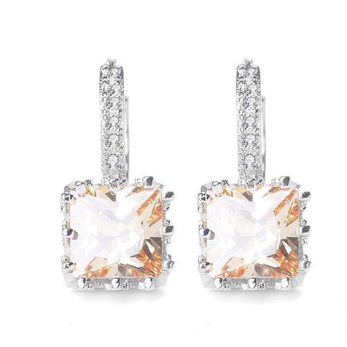 *** ELEGANT 2cm CHAMPAGNE SQUARE HOOP EARRINGS ***