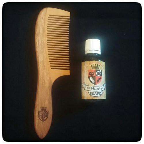 His Majesty's Beard - beard oil and beard comb combo
