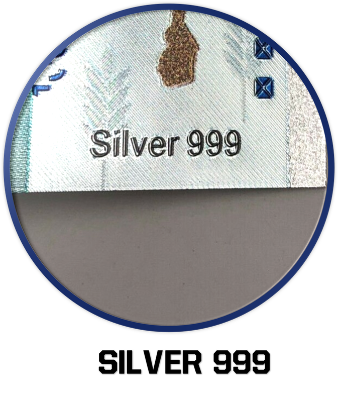 Zimbabwe 999 Silver-Plated Replica of Z$ 100 Trillion Banknote