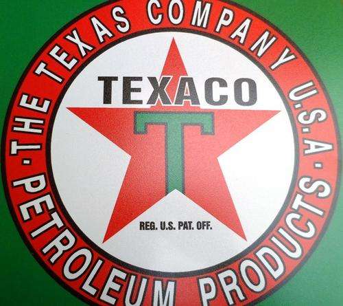 TEXACO Motor Oil Steel Baked Enamel Sign Offical Texaco Product
