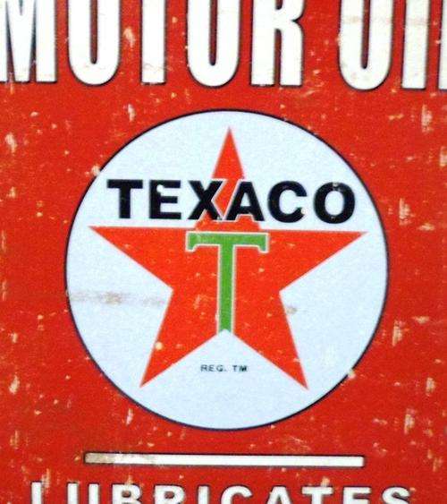TEXACO Motor Oil Steel Baked Enamel Sign Offical Texaco Product