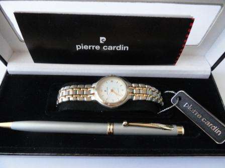 MOTHER'S DAY GIFT **** PIERRE CARDIN LADIES TWO TONE BRACELET WATCH WITH PEN ***NEW IN BOX