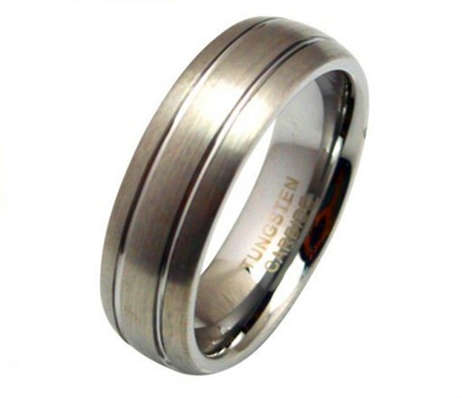 ***MENS SATIN TUNGSTEN CARBIDE 7MM WEDDING BAND RING SIZE , 11.5 only