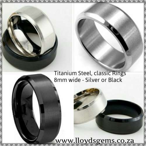 MENS TITANIUM Silver Satin rings 8MM WEDDING BAND Free Box, SIZES 8,9,10,11,12,13,14