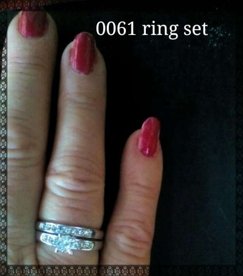 18K WHITE GOLD PLATED WEDDING & ENGAGEMENT RING SET,FREE RING BOX, SIZES 4.5, 5, 5.5, 6 or 7, 7.5, 8