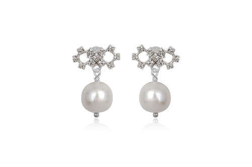 ***BEAUTIFUL! 925 SILVER WHITE NATURAL PEARL EARRINGS***