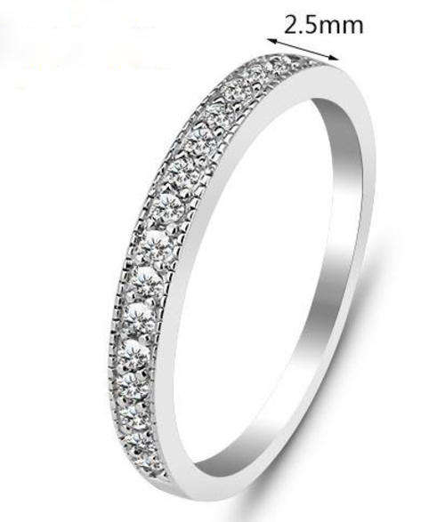 ***BEAUTIFUL 925 SILVER CZ ETERNITY / WEDDING RING***SIZES 6, 7 or 8