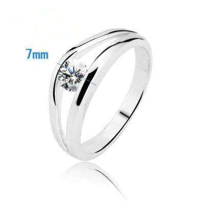 ***STUNNING! 925 SILVER CZ ENGAGEMENT RING***SIZE 8
