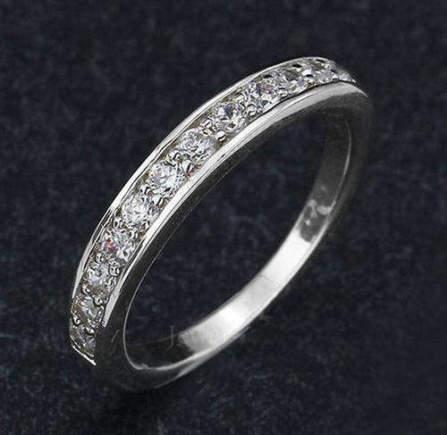 ***BEAUTIFUL 925 SILVER CZ ETERNITY / WEDDING RING***SIZES 6, 7 or 8