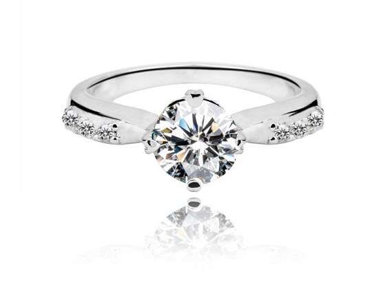 ***BEAUTIFUL 925 SILVER CZ ENGAGEMENT RING***SIZES 5.5, 6.5 OR 7.5