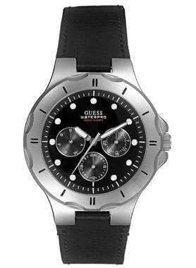 **R1 START**NEW GUESS MULTIFUNCTION MENS BLACK STRAP WATCH G85729G#READY TO SHIP#