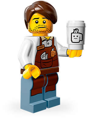 Larry the Barista - LEGO Movie Minifigure