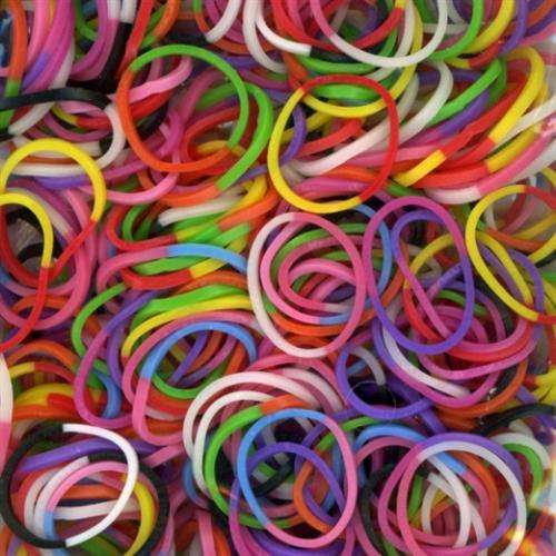 600 piece mixed dual colour loom band refill pack-NON TOXIC, 100% RUBBER, CHILD SAFE