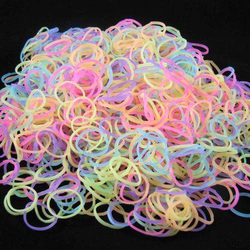 600 piece mixed glow in the dark loom band refill pack-NON TOXIC, 100% RUBBER, CHILD SAFE