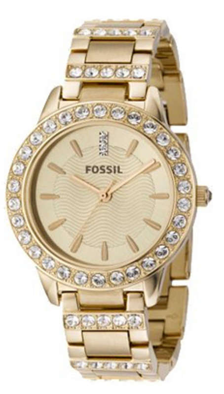 Women's Fossil Analogue Champagne Dial Watch