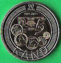 **2011 New Commemorative R5, SARB 90th Anniversary Coins (1921-2011)**