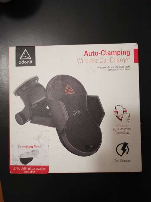 Adonit Auto-Clamping Wireless Car Charger Black