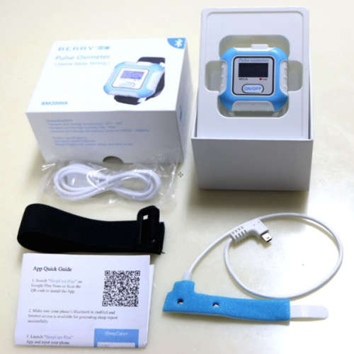 Wireless Smart Sleep Apnea Monitor Tracking for SPO2, PR, Heart Rate