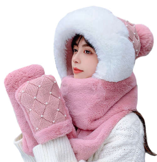 All in One Scarf, Hat and Gloves Extra Soft and Fluffy for Outdoor lovers and Students