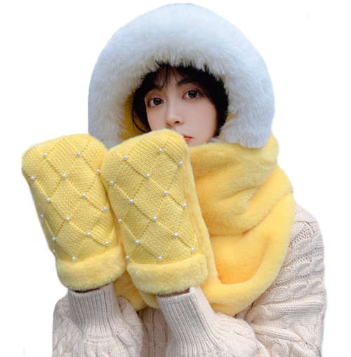 All in One Scarf, Hat and Gloves Extra Soft and Fluffy for Outdoor lovers and Students