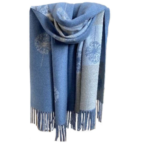 Autumn And Winter Cashmere with Dandelion Motif Jacquard Scarf / Shoulder wrap in Stunning Colours