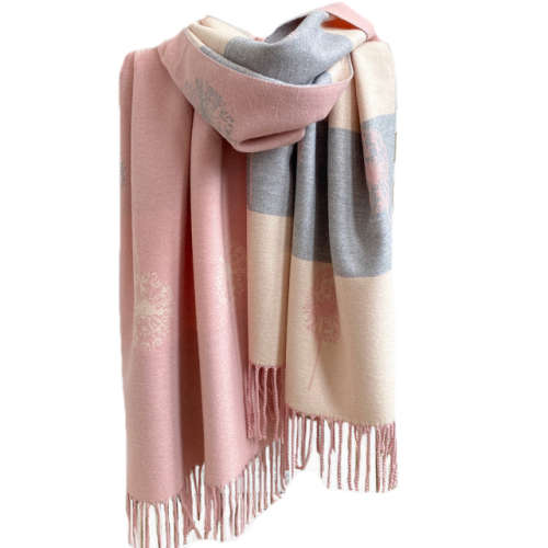 Autumn And Winter Cashmere with Dandelion Motif Jacquard Scarf / Shoulder wrap in Stunning Colours