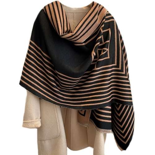 Dual Colour High Fashion Statement Double Sided Cashmere Scarf or Shawl