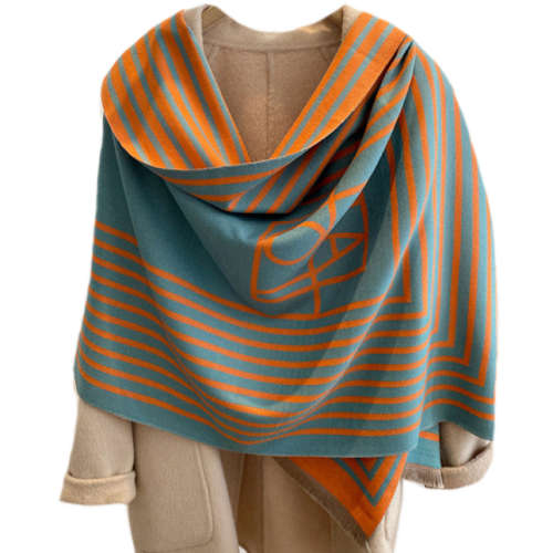 Dual Colour High Fashion Statement Double Sided Cashmere Scarf or Shawl