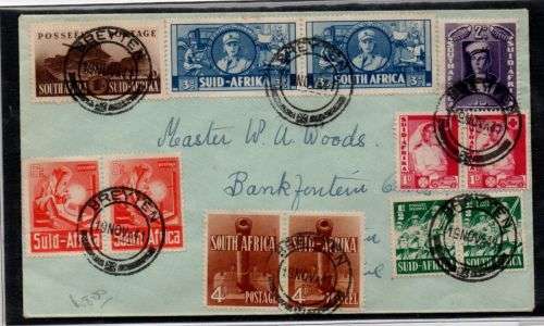 1941 large war issue  fdc 19nov1941 of 1/2d  plus all previously issued values