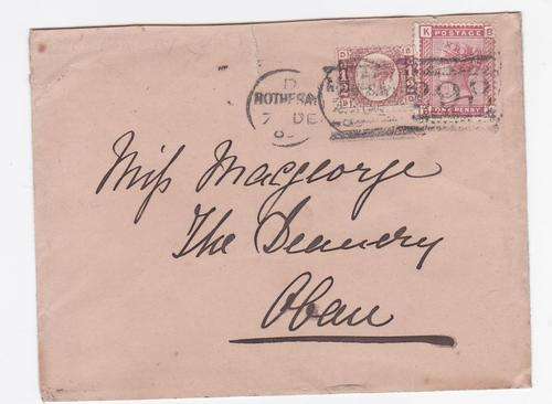 VICTORIA 1880 COVER ROTHESAY TO OBAN SG 53 AND SG7 PL 13