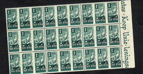 SWA 1940's WAR EFFORT BLOCK OF 27 halfpenny MNH!!!