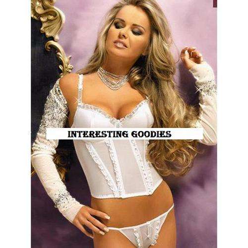 Stunning Detailed Bridal Bustier & matching thong (oversize) - 2xL/ 3xL/ 4xL/ 5xL/ 6xL