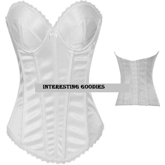Plain white Bridal Corset  - S/M/L/XL (one piece)