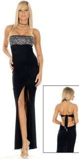 Last one for 2012 !! Stunning Long Evening Dress BLACK  -size30-32