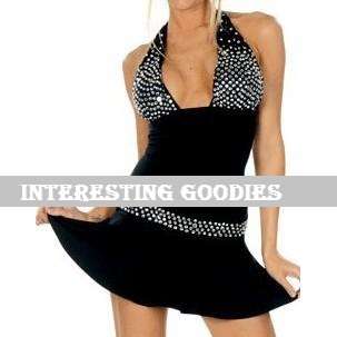 One in stock ! Sexy Halterneck Mini Dress / Top with bling - One size