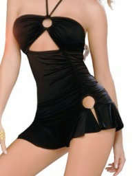 BARGAIN !! LAST ONE Sexy Boobtube Black Mini  Dress /Top - SIZE 28-30