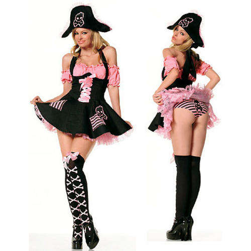 Pink Pirates Costume  - 3 piece - M or X Large