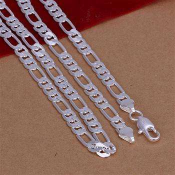 Arriving end Feb 2013 - 925 Silver Flat (6mm) Link Mens Necklace 50 cm length
