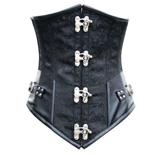 Biker Girl underbust Corset Black- S / M / L / XL /XXL
