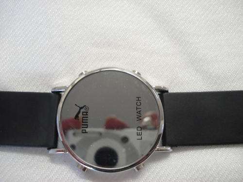 PUMA -  LED Wrist Watch Black with Mirrored Face !!! (UNISEX)