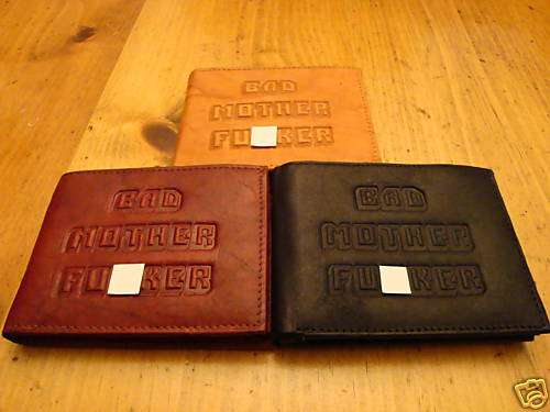 LESS 50% - HOT HOT !! Genuine Leather MENS Wallet  "Bad Mother .."!