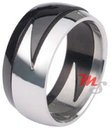 HOT Unique Style Stainless Steel Puzzle Ring (two seperate pieces)