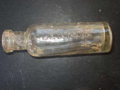 5 x Lennon's Glass medicinal bottles with LENNON's name on glass