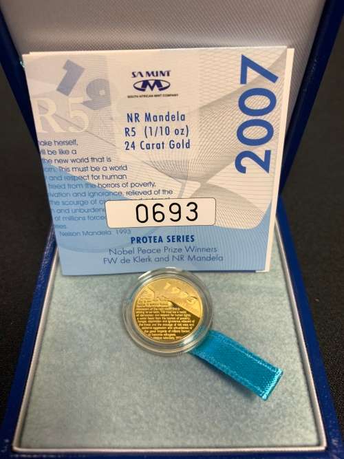 2007 Mandela Speech 24 Carat Gold 1/10th Proof R5