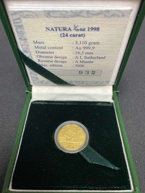 1998 Leopard Natura Gold 1/10 Oz