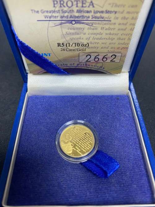 2012 Walter & Albertina Sisulu Proof GOLD R5