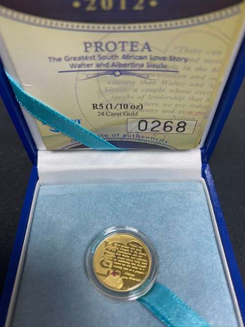 2012 Walter & Albertina Sisulu Proof GOLD R5
