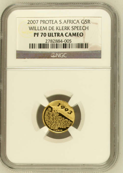 2007 Willem De Klerk Speech Gold 1/10th